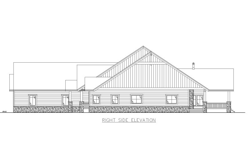 House Blueprint - Exterior - Other Elevation 1 for Traditional House Plan #117-957 - 4 bed, 3.5 bath