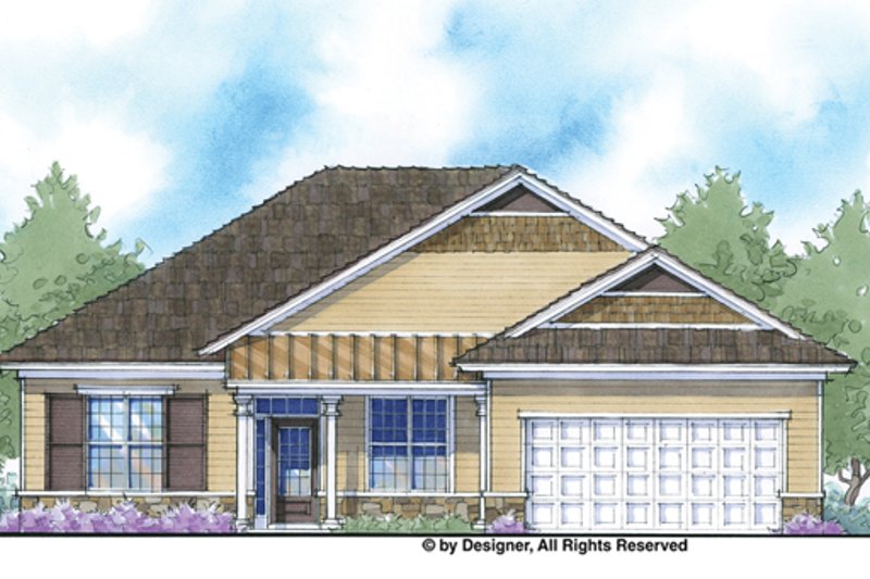 Home Plan - Country Exterior - Front Elevation Plan #938-71