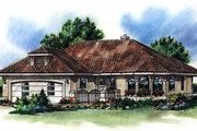 Mediterranean Style House Plan - 2 Beds 2 Baths 1487 Sq/Ft Plan #18-1005 