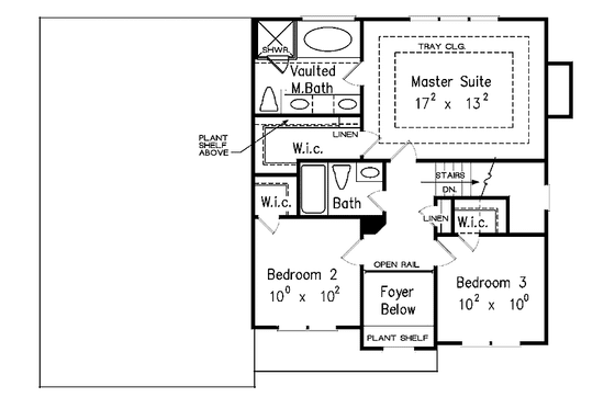 Floor Plan - Upper Floor for Country House Plan #927-89 - 4 bed, 3 bath