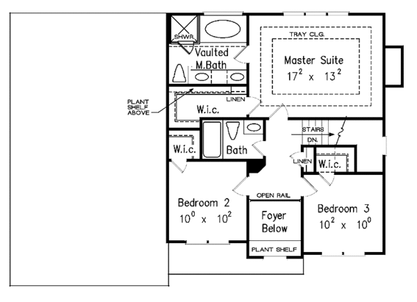 Dream House Plan - Country Floor Plan - Upper Floor Plan #927-89