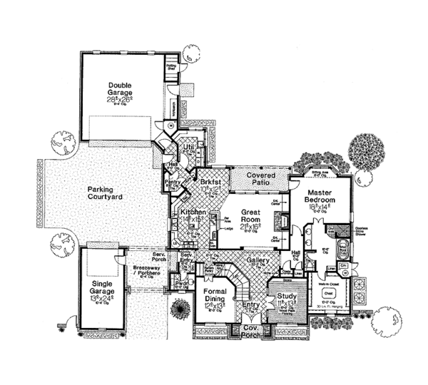 House Plan Design - Classical Floor Plan - Main Floor Plan #310-1207