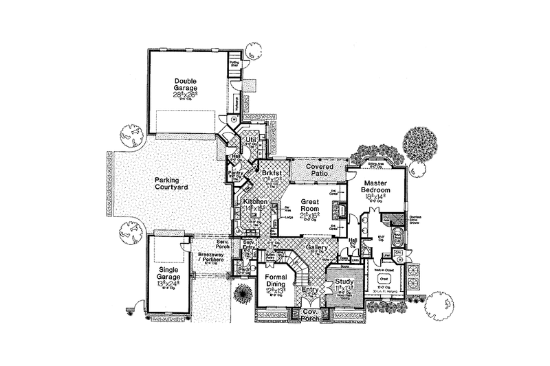 Dream House Plan - Floor Plan - Main Floor for Classical House Plan #310-1207 - 3 bed, 2.5 bath