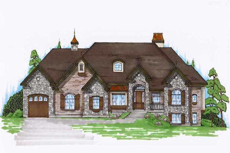 Home Plan - European Exterior - Front Elevation Plan #5-278