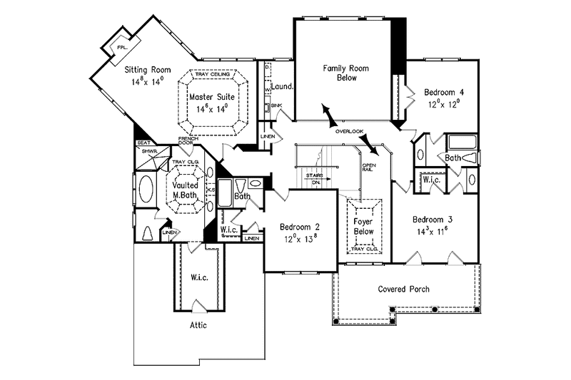 Home Plan - Floor Plan - Upper Floor for Traditional House Plan #927-265 - 5 bed, 4.5 bath