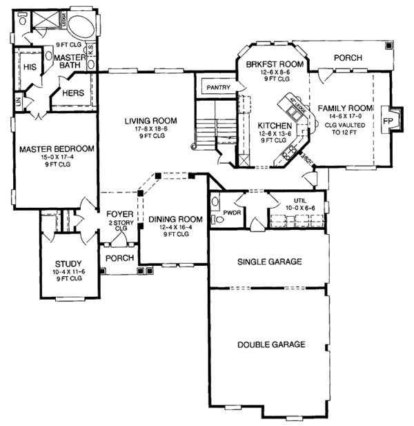 Home Plan - Mediterranean Floor Plan - Main Floor Plan #952-143