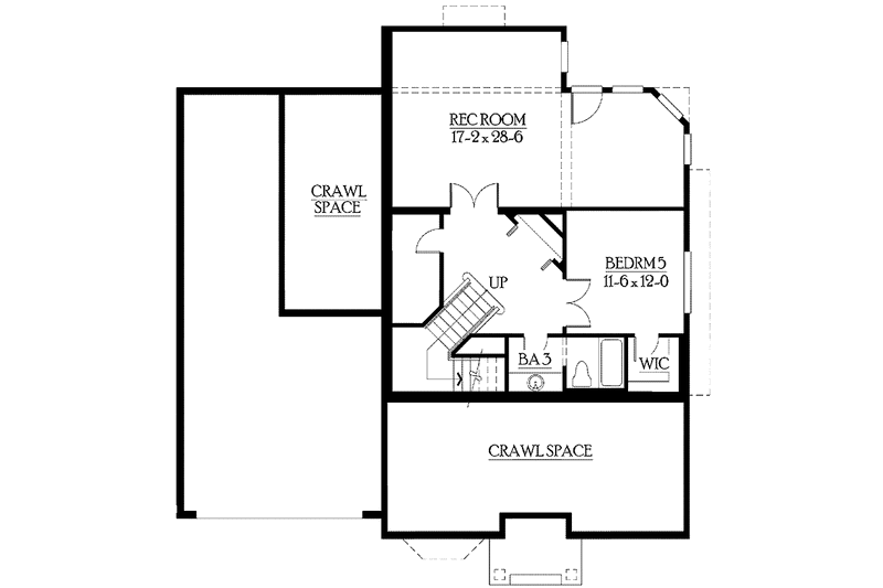 House Plan Design - Floor Plan - Lower Floor for Craftsman House Plan #132-435 - 5 bed, 3.5 bath