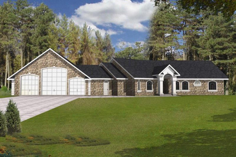 Home Plan - Traditional Exterior - Front Elevation Plan #117-831