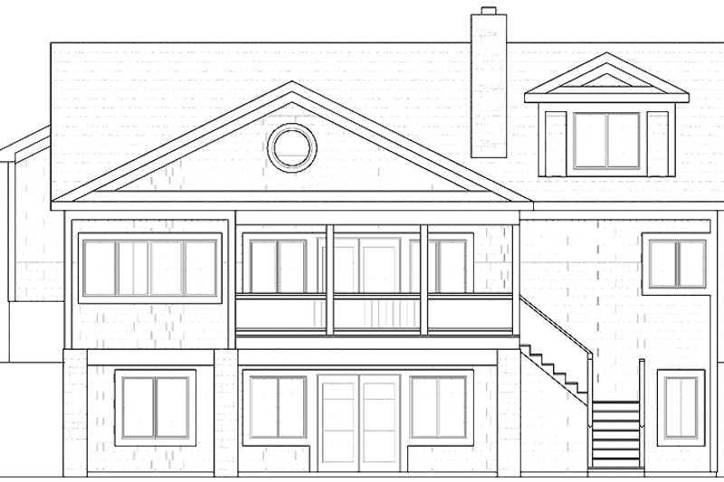 Dream House Plan - Exterior - Rear Elevation for Ranch House Plan #328-373 - 3 bed, 2 bath