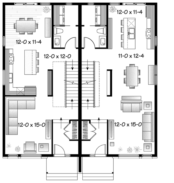 Architectural House Design - Contemporary Floor Plan - Main Floor Plan #23-2598