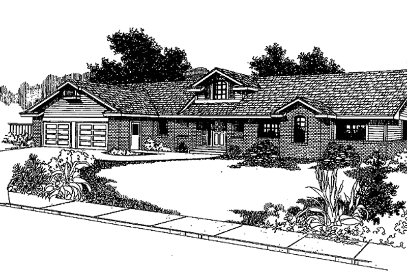 Home Plan - Ranch Exterior - Front Elevation Plan #60-814