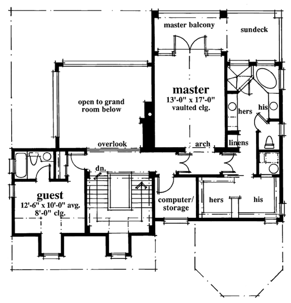 Architectural House Design - Victorian Floor Plan - Upper Floor Plan #930-64