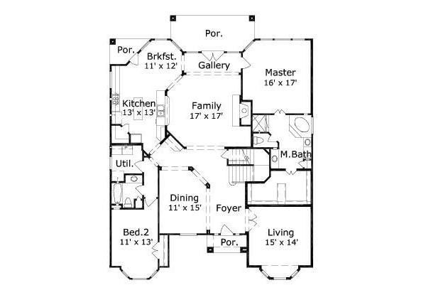 Traditional Floor Plan - Main Floor Plan #411-317