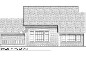 Exterior - Rear Elevation for European House Plan #70-943 - 2 bed, 1.5 bath