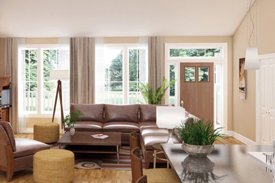 Interior - Family Room for Ranch House Plan #427-6 - 3 bed, 2 bath