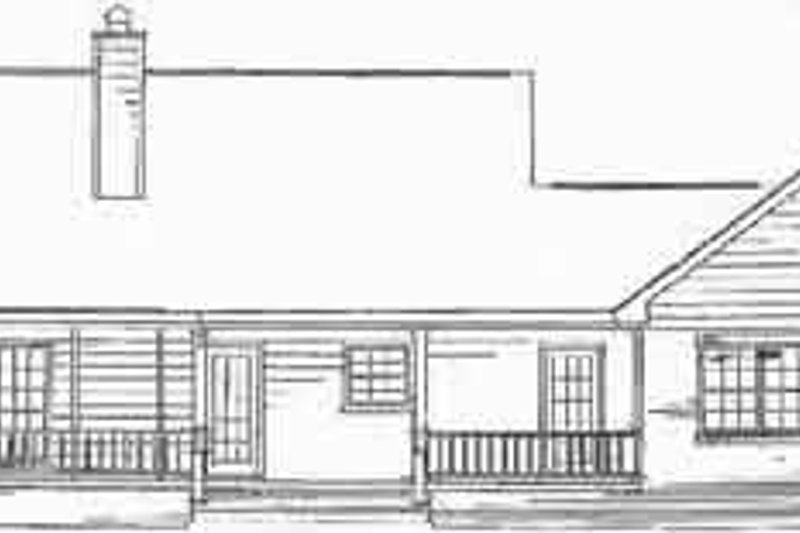 Home Plan - Exterior - Rear Elevation for Country House Plan #14-133 - 3 bed, 2 bath