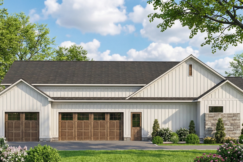 Architectural House Design - Exterior - Other Elevation 2 for Farmhouse House Plan #923-460 - 3 bed, 3.5 bath