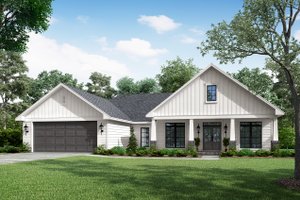 Exterior - Front Elevation 3 for Country House Plan #430-83 - 3 bed, 2 bath