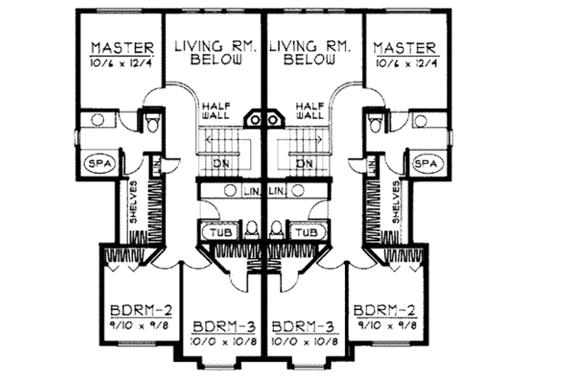 Home Plan - Floor Plan - Upper Floor for Traditional House Plan #92-203 - 3 bed, 2.5 bath