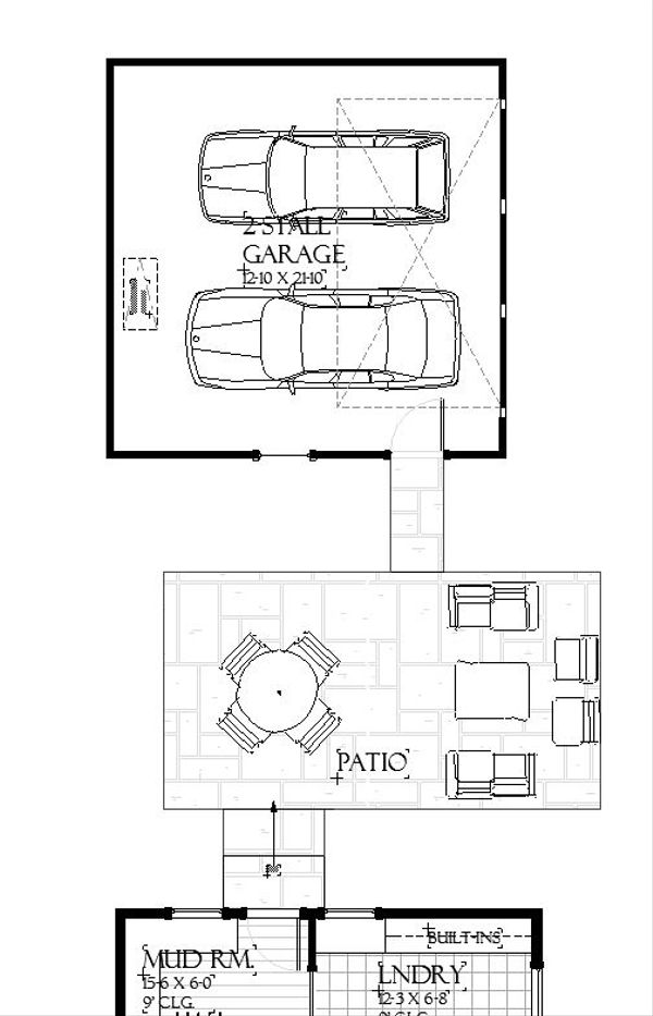 Architectural House Design - Garage/Breezway