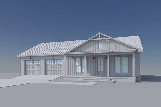 Exterior - Front Elevation 9 for Barndominium House Plan #430-419 - 2 bed, 2 bath