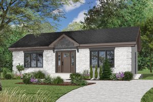 Cottage Exterior - Front Elevation Plan #23-691