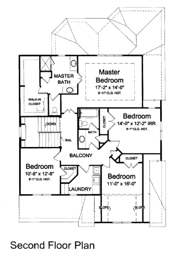 House Blueprint - Bungalow Floor Plan - Upper Floor Plan #46-435