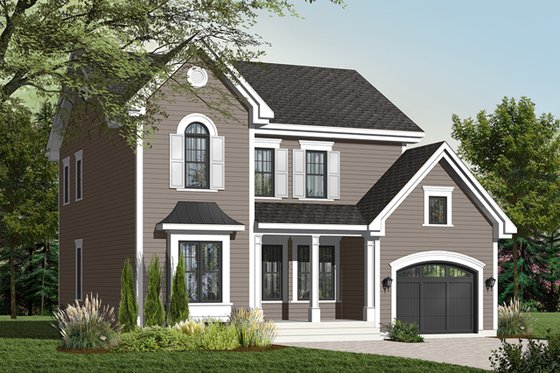 Exterior - Front Elevation 4 for Farmhouse House Plan #23-2257 - 3 bed, 2.5 bath