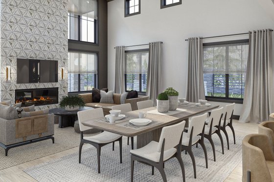 Interior - Dining Room for Barndominium House Plan #455-544 - 3 bed, 2.5 bath