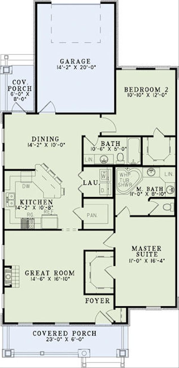 Home Plan - Cottage Floor Plan - Main Floor Plan #17-2471