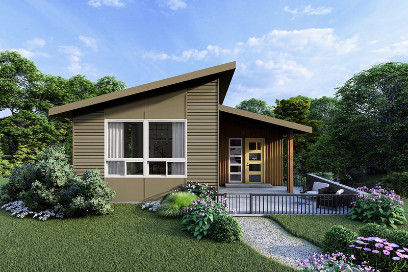 House Blueprint - Modern Exterior - Front Elevation Plan #124-1426