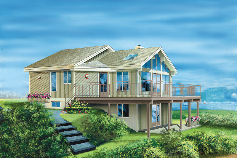 Dream House Plan - Contemporary Exterior - Front Elevation Plan #25-1110