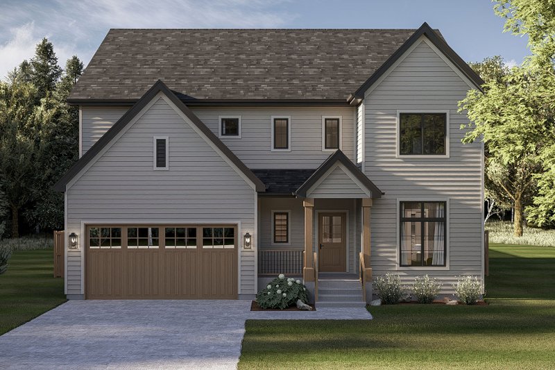 House Blueprint - Exterior - Front Elevation 3 for Traditional House Plan #455-775 - 4 bed, 3.5 bath