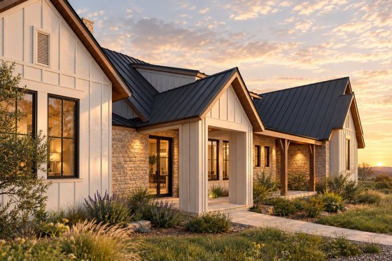 Exterior - Front Elevation 3 for Farmhouse House Plan #80-230 - 4 bed, 2.5 bath