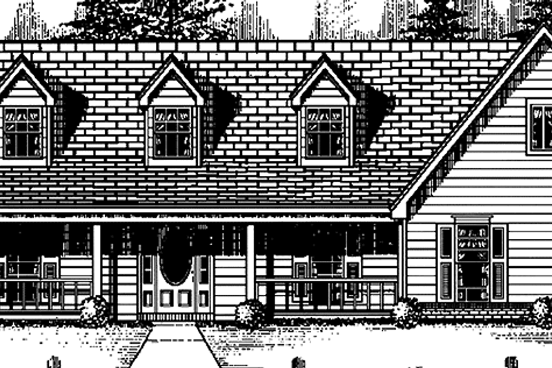 Dream House Plan - Country Exterior - Front Elevation Plan #34-266