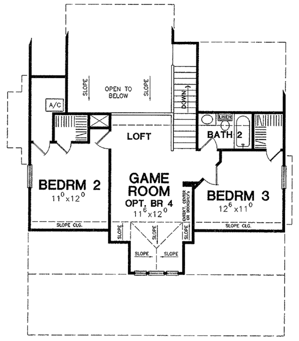 Architectural House Design - Craftsman Floor Plan - Upper Floor Plan #472-182