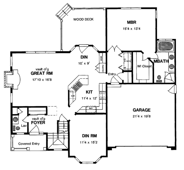 Dream House Plan - Colonial Floor Plan - Main Floor Plan #316-156