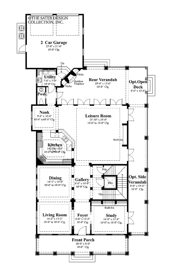 House Design - Classical Floor Plan - Main Floor Plan #930-400