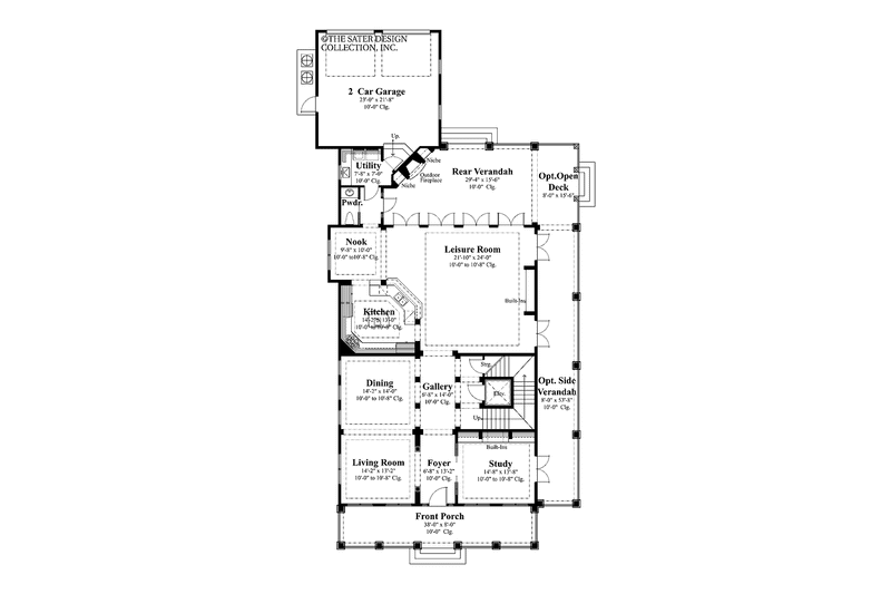 Home Plan - Floor Plan - Main Floor for Classical House Plan #930-400 - 3 bed, 3.5 bath