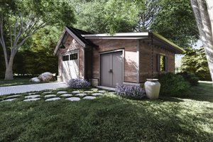 Exterior - Front Elevation 4 for Craftsman House Plan #1094-21, 0.5 bath