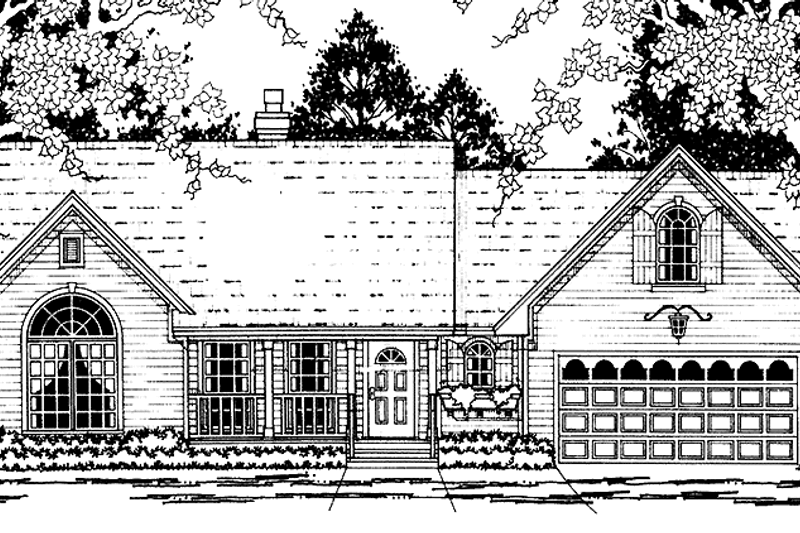 Home Plan - Country Exterior - Front Elevation Plan #42-715