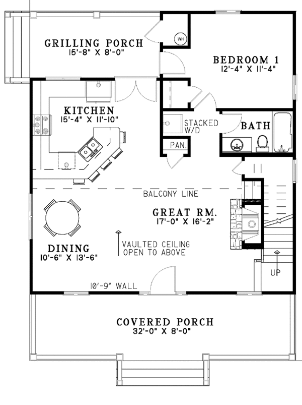 Home Plan - Craftsman Floor Plan - Main Floor Plan #17-3150