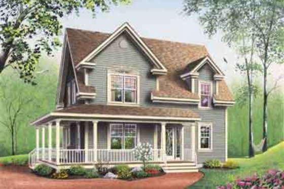 Exterior - Other Elevation for Country House Plan #23-487 - 3 bed, 1.5 bath