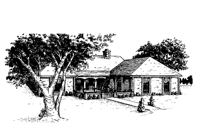 Architectural House Design - Ranch Exterior - Front Elevation Plan #14-269
