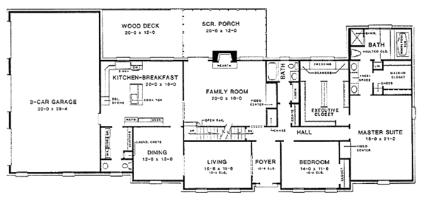 Home Plan - Colonial Floor Plan - Main Floor Plan #10-272