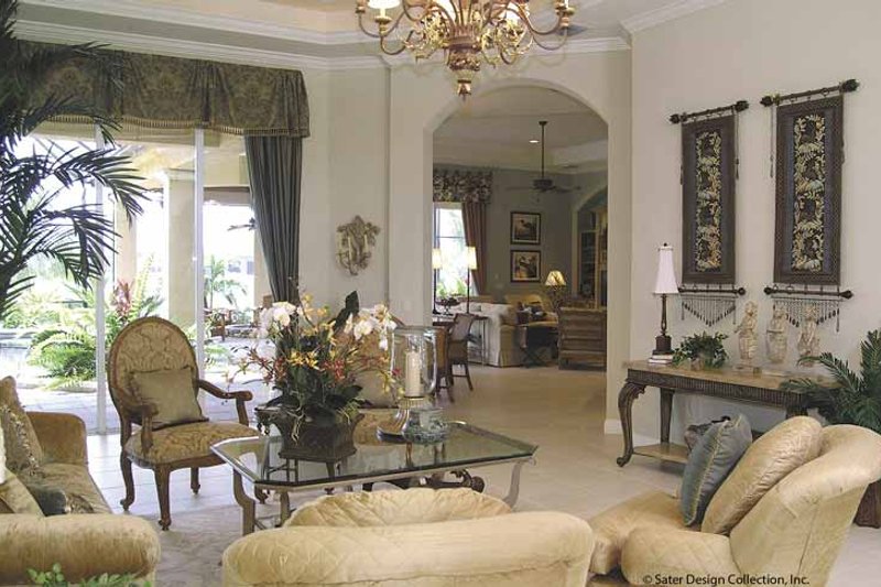 Home Plan - Interior - Family Room for Mediterranean House Plan #930-415 - 3 bed, 3 bath