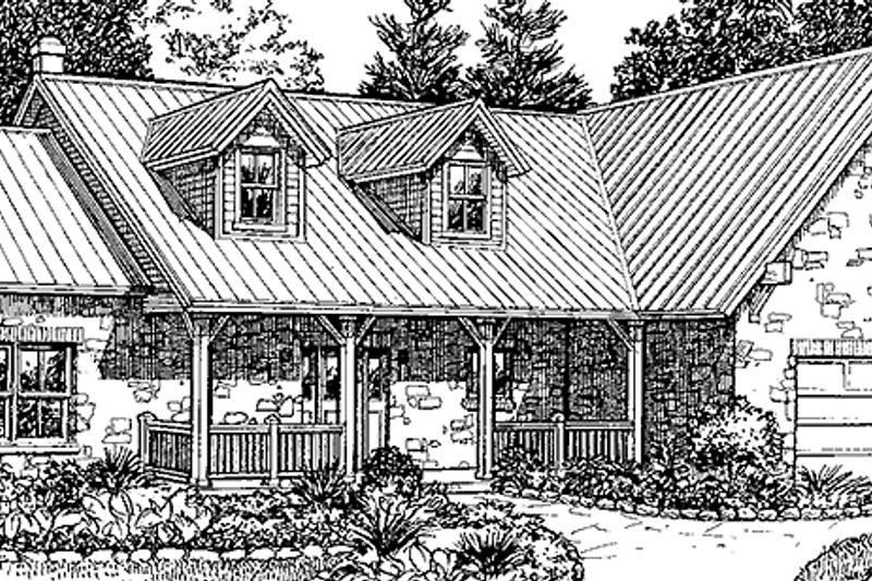 Dream House Plan - Exterior - Front Elevation for Country House Plan #140-170 - 4 bed, 3 bath