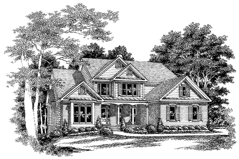 Home Plan - Exterior - Front Elevation 3 for Country House Plan #927-582 - 4 bed, 3.5 bath