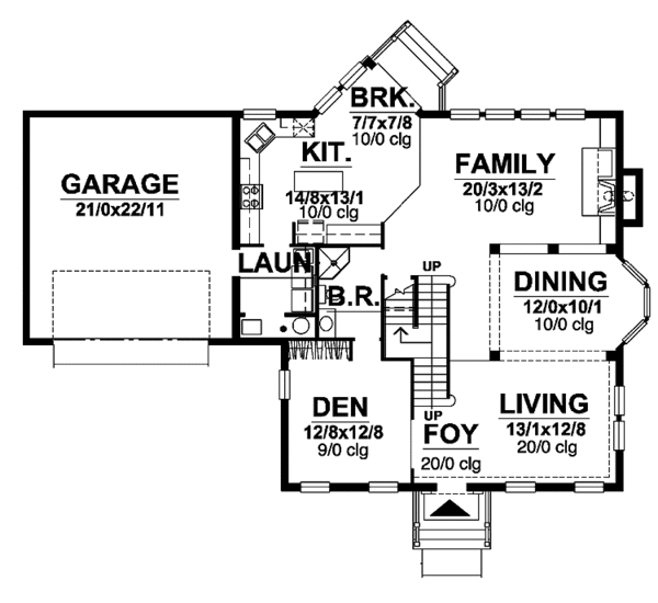House Plan Design - Classical Floor Plan - Main Floor Plan #320-831