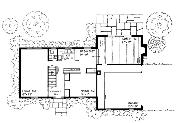 House Plan Design - Colonial Floor Plan - Main Floor Plan #72-549